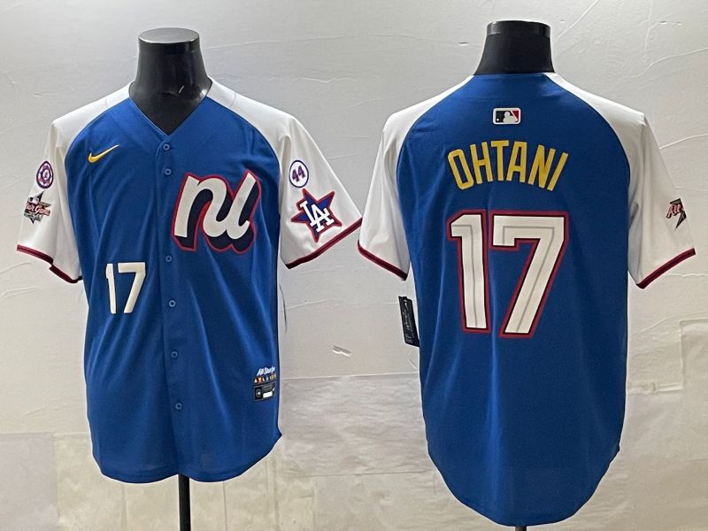 Men 2025 Los Angeles Dodgers #17 Ohtani Blue All star Nike MLB Jersey style 006